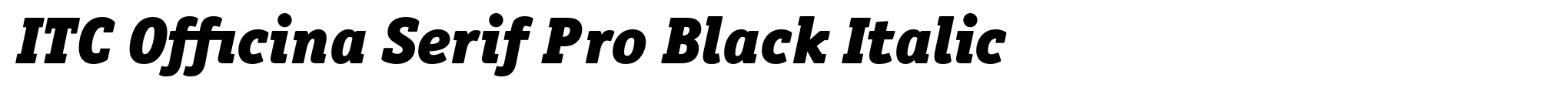 ITC Officina Serif Pro Black Italic image